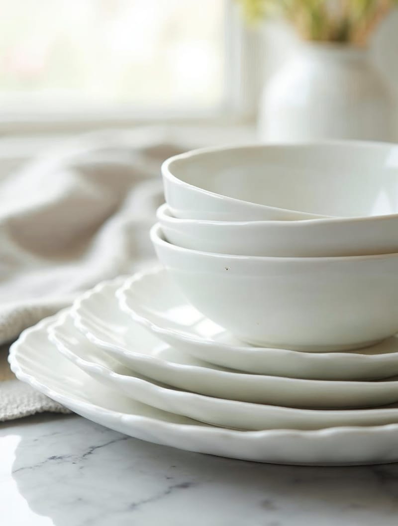 Classic white dinner set — photo 3